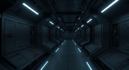 Space station hallway tunnels