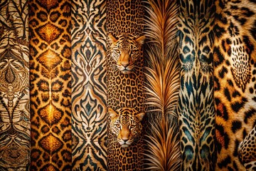 Modern Animal Print Boho Wallpaper Texture: Chic Abstract Background