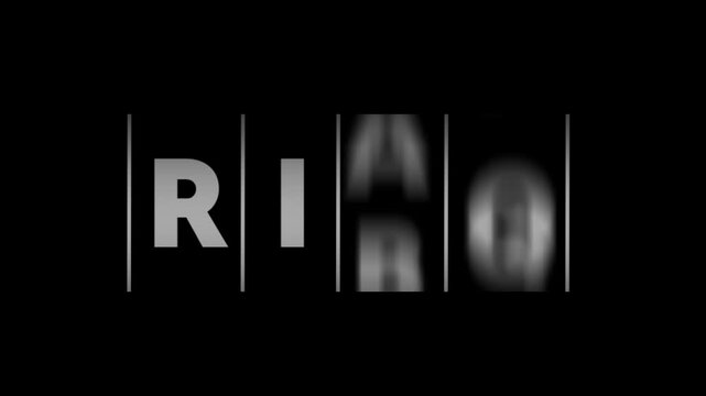 Inspirational quote "Risk - Rich" text animation (Loopable). Concept for success, finance, business, self belief, positive attitude and motivation.