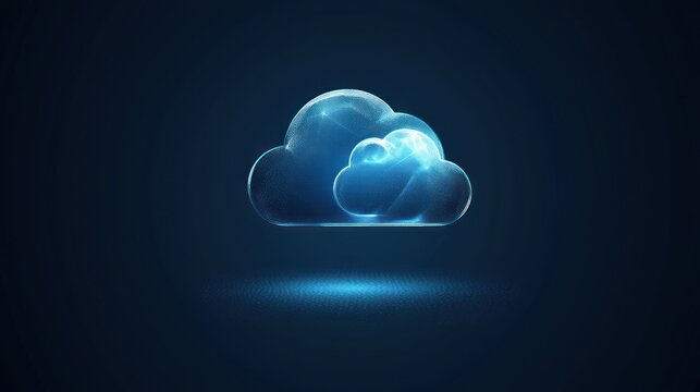 Cloud computing logo with a sleek design