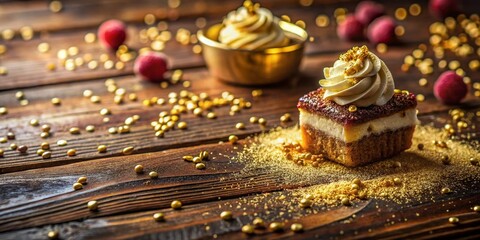 Modern Farmhouse Food Photography: Glitter Texture on Rustic Table