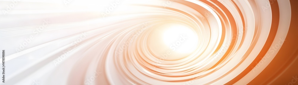 Poster abstract swirling design with light and color transitions.