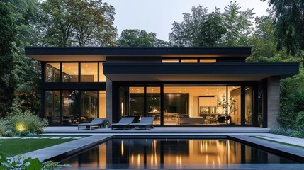 Modern Luxury Home with Infinity Pool and Forest Views