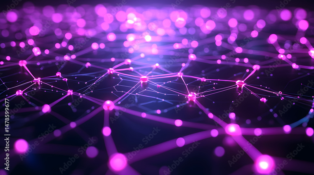 Poster visualizing the machine learning process digital environment infographic abstract viewpoint neural n