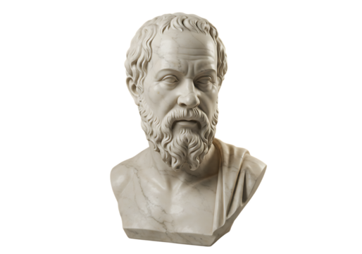 Timeless Wisdom: Marble Bust of Socrates, Ancient Greek Philosopher