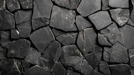 Fototapeta premium Black wall stone texture