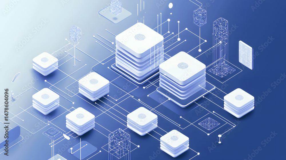 Poster visualizing machine learning processes with neural diagrams digital workspace infographic technology