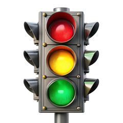 Traffic light isolated on a transparent background. Png