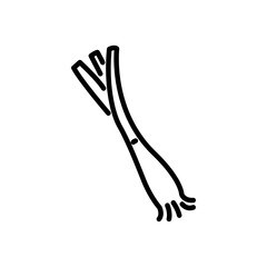 green onion icon vector, line style icon