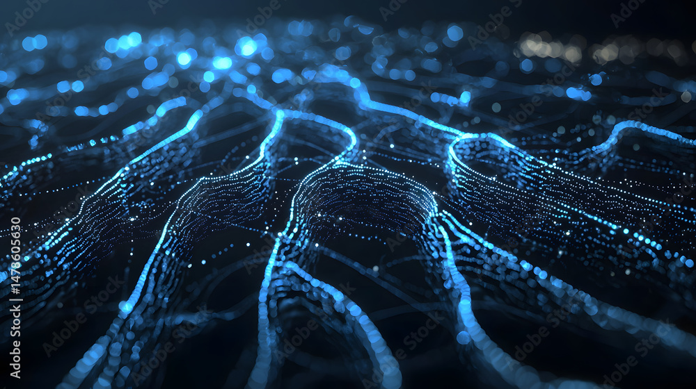 Poster visualizing machine learning processes digital environment infographic interactive viewpoint neural 