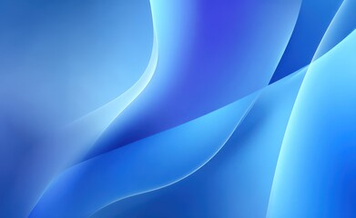 Smooth, flowing, abstract design in shades of vibrant blue.
