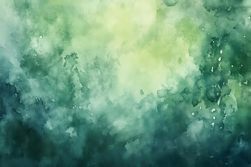 Abstract watercolor background with shades of green and teal representing nature or artistic concepts