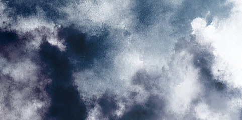 Russia nature landscape photography. Autumn sunset, outdoor nature of Russia. Fantastic sunset over lake near green meadow.Terrible cloudy sky. Gray rainy clouds. A storm warning.
