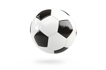 Naklejka premium Classic black and white soccer ball isolated on a white background reflecting professional sports and competition