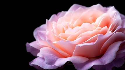Elegant pastel rose with soft petals on a dark background
