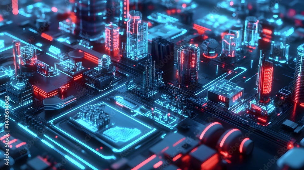 Poster electronic circuit board with processor