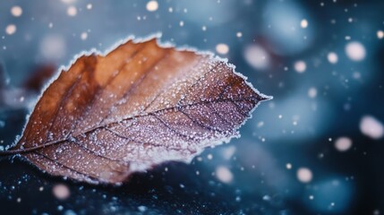 Dried leaf bokeh background