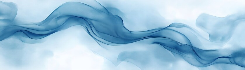 Delicate blue flowing abstract design