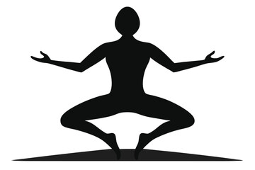 Black Silhouette Yoga Poses for Flexibility Improvement Style