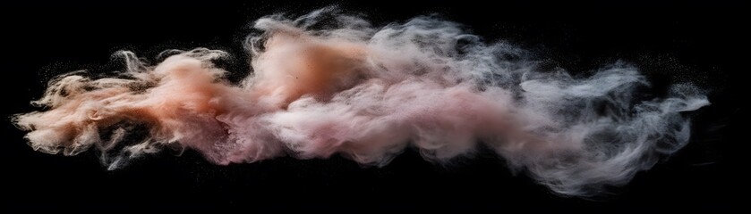 Abstract smoke formation on a black background.