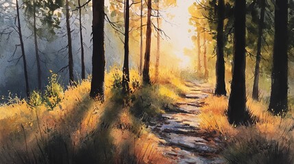 Obraz premium Ethereal painting background. High quality