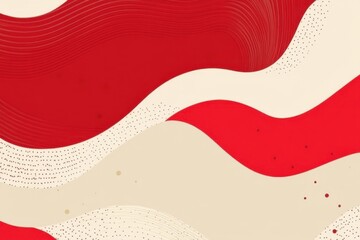 Abstract Red and Beige Waves with Dots Background Graphic Design Creative Illustration