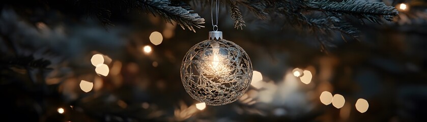 Closeup of a decorative christmas ornament.