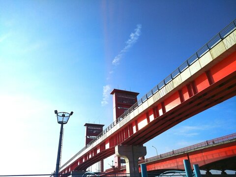 Unique bridge, Ampera Bridge in Palembang City