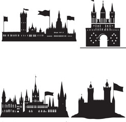 Fototapeta premium Houses of Parliament silhouette vector 