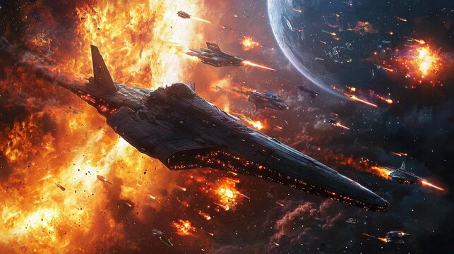 Daring starfighter pilots engage in intense space battles.