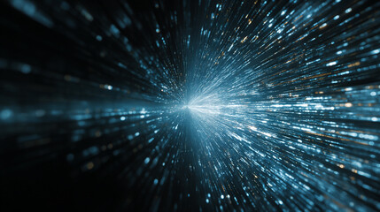 Fototapeta premium Abstract hyperspace jump background wallpaper technology light speed time travel concept design effect