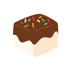 Delicious Marshmallows Covered with Chocolate illustration