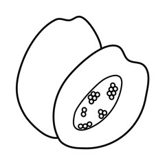 Papaya Coloring Page for Kids