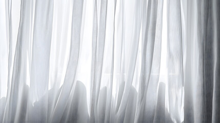 Obraz premium Staging soft white curtain texture indoor setting product display bright environment close-up elegant aesthetics