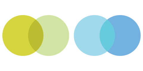 Venn Diagram Illustration For Scrapbook, Flyers, Posters, Web, Greeting Cards, Science, Data Information. Abstract flat background for business card and flyer template, vector illustration.