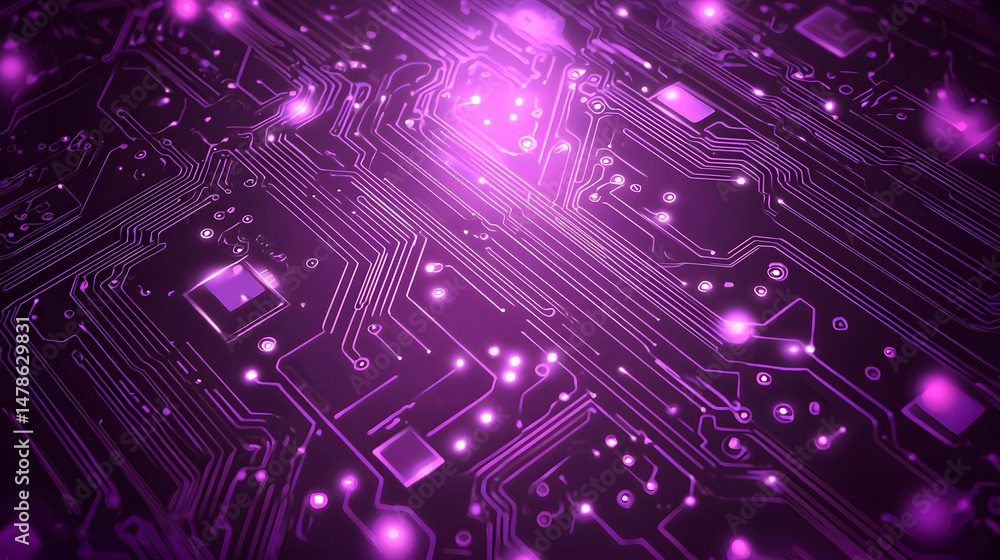Poster exploring circuit board patterns technology background digital realm abstract design close-up view i