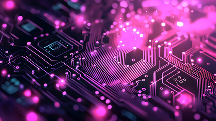 Obraz premium Exploring technology trends digital realm circuit board patterns futuristic environment macro view innovative design