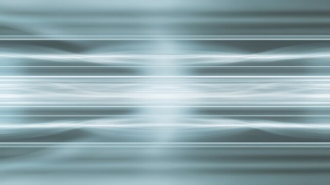 Elegant scientific schematic of the double-slit experiment, showing coherent light passing through two narrow slits and forming an interference pattern in soft grey and blue tones. Clean physics desig