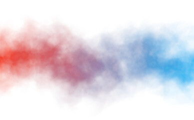 Color smoke clouds glowing effect on transparent background, fog steam smoke explosion effect overlay background. Colorful clouds fluffy graphics resources