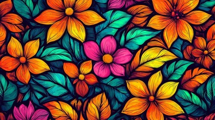 Ideal for home decor, this seamless floral pattern adds elegance to any space.