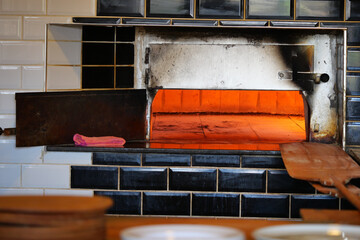 Warm oven ready for baking bread in a cozy kitchen space