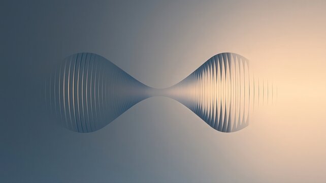 Elegant scientific schematic of the double-slit experiment, showing coherent light passing through two narrow slits and forming an interference pattern in soft grey and blue tones. Clean physics desig