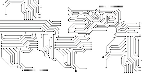 Technology black circuit diagram concept. Vector eps10