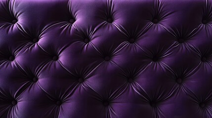 Fototapeta premium Close-up view of a tufted, purple velvet upholstery.