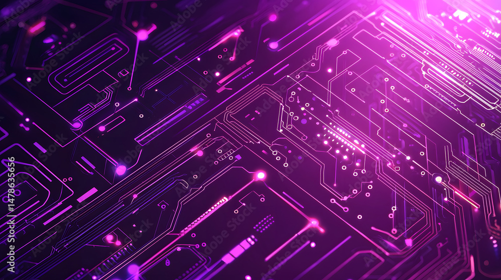 Poster exploring circuit board patterns digital space background design high-tech environment abstract view