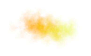 Fototapeta premium Color smoke clouds glowing effect on transparent background, fog steam smoke explosion effect overlay background. Colorful clouds fluffy graphics resources