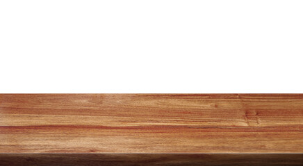 Seamless wooden table, front view,  PNG transparent.