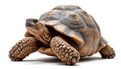 Turtle walking on ground in natural habitat wildlife photography close-up view animal behavior