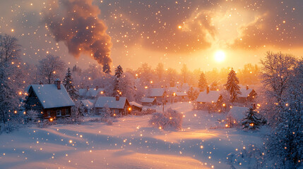 Snow in the Forest Morning &ndash; a refreshing and lively atmosphere