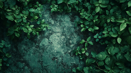 Verdant vines envelop ancient stone